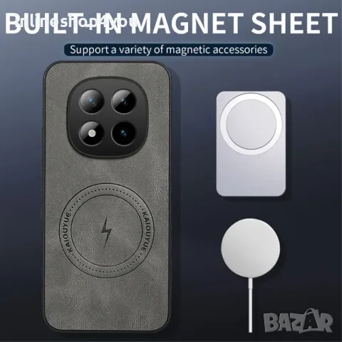 Стилен MagSafe Кейс за Xiaomi Redmi Note 15 Pro+ Plus 5G със защита на камерите, снимка 5 - Калъфи, кейсове - 55673952