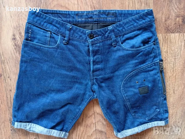 g-star biker morris low tapered 1/2 - мъжки къси панталони р-р 34, снимка 4 - Къси панталони - 55668107