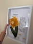 Рамка с вечна хризантема и послание, снимка 2