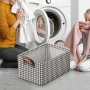 4563 Сгъваема текстилна кутия за съхранение с подсилено дъно – 40х28х20 см, снимка 7