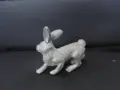 № 8693 Стара малка метална фигурка – Заек / Диво зайче  , снимка 2