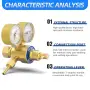 Нов Кислороден регулатор MEANLIN CGA 540 с двоен манометър 0-4000 PSI, снимка 3