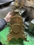 Красив голям настолен античен часовник от бронз с много качествена и красива обработка, снимка 9