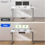 Електрическо регулируемо бюро FLEXISPOT с памет, 110x54 см, бяло, снимка 7