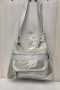 Дамска чанта за през рамо - цвят бежово-бяло, снимка 1