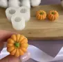 3D мини тикви тиква силиконов молд форма свещи гипс сапун смола фондан декорация торта , снимка 1