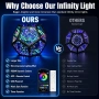 RGBW Infinity Mirror LED лампа с дистанционно и APP контрол (умно осветление), снимка 7