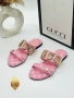Gucci Нови Луксозни Дамски Чехли Различни Цветове , снимка 7