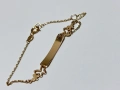 Златна Детска Гривна с плочка 1,266 грама 14K(проба 585) , снимка 11