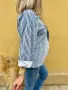 - 50 % лятно сако памук + лен, синъо рае, стандарт, макси, снимка 1