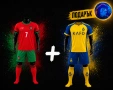 FIFA RONALDO PROMO Два екипа Червен и Жълт Роналдо + Подарък Топка Ново, снимка 1