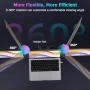 QQH 15.6" разширител на екрана за лаптоп, 1080P троен преносим монитор за лаптоп с ултратънък IPS ди, снимка 7