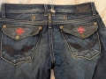 $229 Мъжки дънки Robin's Jean Mens Blue Denim Sz 38 W L 34 Red Cross Croco Made In USA street wear, снимка 2