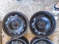 Оригинални VW стоманени джанти 14" 5x100 ET35 + тасове Sparco, снимка 4