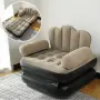 Надуваем фотьойл 5 в 1 SuperSofa в бежов цвят - Пет вида комфорт в едно удобно решение, снимка 5