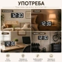 Светещ в тъмното настолен електронен часовник със светещи цифри стена, снимка 6