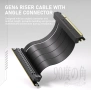 Брекет за вертикален монтаж на GPU EZDIY-FAB  PCIe 4.0 Riser Cable 90° черен, снимка 6