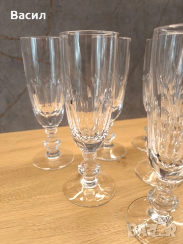 Кристални чаши за шампанско Villeroy & Boch – 6 бр. (18 см), снимка 4 - Чаши - 55072632