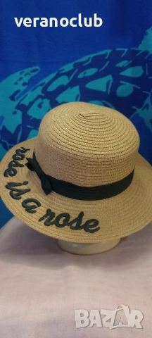 Дамска лятна шапка Rose is a rose , снимка 3 - Шапки - 55224341