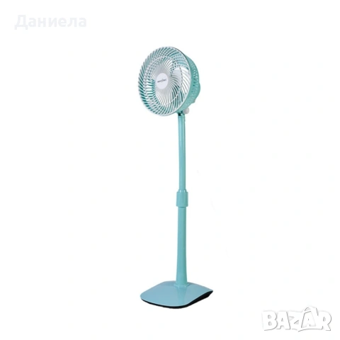 Стоящ вентилатор 35W с регулируема височина и двойно въртене – тих и мощен охлаждащ вентилатор 220V, снимка 4 - Вентилатори - 54695433