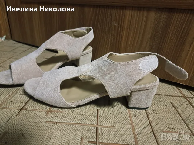 Дамски сандали на нисък ток с лепенки, снимка 3 - Сандали - 55301082