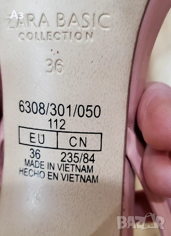 Елегантни розови сандали на ток Zara Basic, снимка 4 - Сандали - 54919288