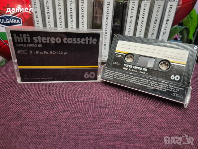 Аудио касети HEMA SUPER FERRO HD60 - TYPE I - нормална лента с Italo Disco + подарък, снимка 5 - Аудио касети - 54438131