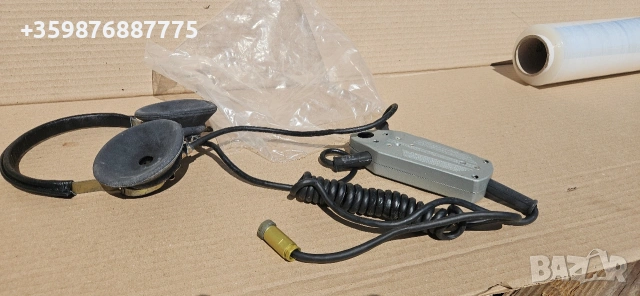 Слушалки микрофон ТА56м Радиостанций радиостанция военна военни Радио честота Руска Руско Соц Ретро 