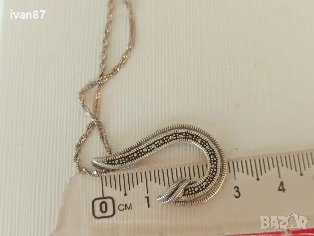 Сребърен синджир с висулка (11), снимка 5 - Колиета, медальони, синджири - 55493676