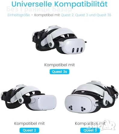 Нова регулируема Каишка за глава с батерия за Meta Quest 2 Quest 3 Quest 3S VR игри геймъри, снимка 7 - Аксесоари - 54070144