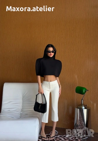 Дамски crop top черен