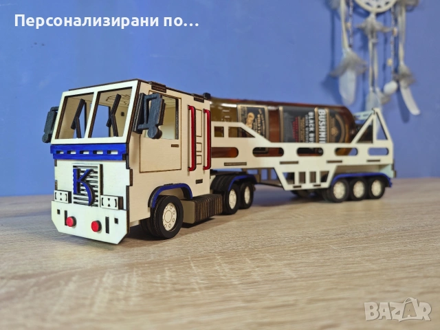 Персонализиран подарък камион за бутилка вино, уиски или друг алкохол, снимка 5 - Други - 55067192