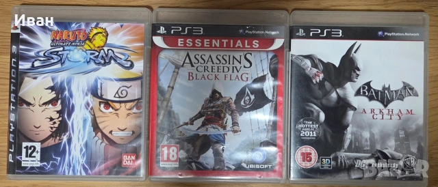 PS3 игри Naruto UNS, Assassin's creed Black Flag, Batman