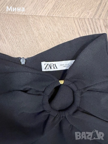 Черна пола Zara, размер С, снимка 2 - Поли - 54391787