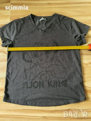 Disney Lion King черна тениска със Симба дамска M, оригинална, снимка 9 - Тениски - 54806839