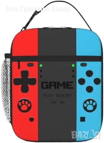 Нова Детска чанта за храна гейминг дизайн за училище и пътуване деца игрова конзола