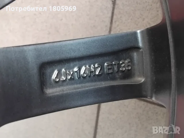 4бр. ал. джанти VW (оригинални) 5x100 , 6x16 , ET35, снимка 6 - Гуми и джанти - 55299820