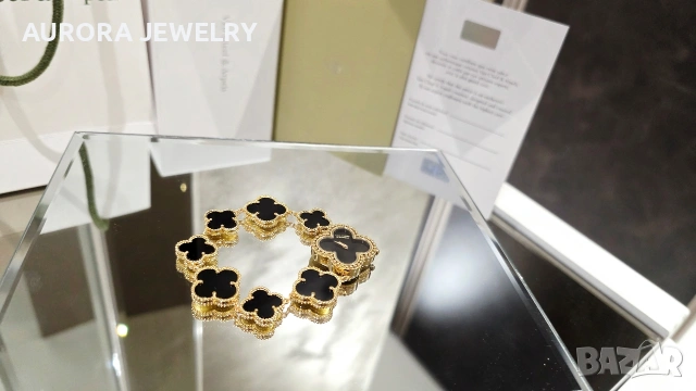 Van Cleef & Arpels VCA Black Onyx Alhambra Дамски Часовник, снимка 7 - Дамски - 54013116
