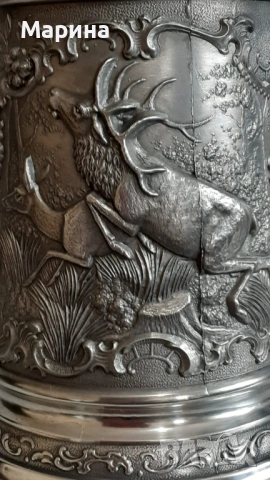 Халба от калай 600 мл,  Antik*Vintage #134, снимка 8 - Антикварни и старинни предмети - 54388311