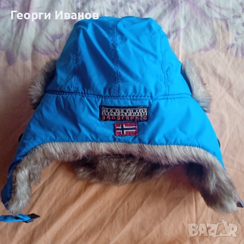 -80% OFF!!! КАТО НОВА NAPAPIJRI 100% ОРИГИНАЛНА детска ушанка зимна шапка Напапири