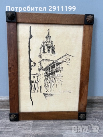 Антикварна картина, 6 бр., снимка 3 - Картини - 54243082