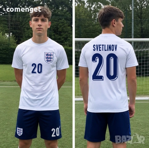 СВЕТОВНО 2026! Футболни екипи АНГЛИЯ / ENGLAND с ИМЕ и НОМЕР! Поръчай на ОТБОР по ИЗБОР!