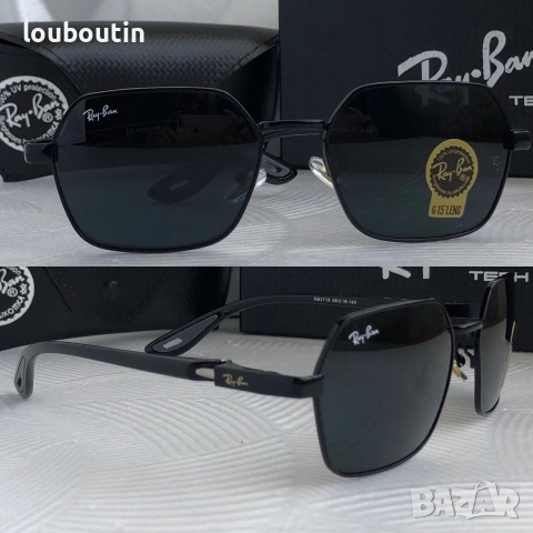 Ray Ban Ferrari  3 цвята мъжки слънчеви очила минерално стъклоло, снимка 3 - Слънчеви и диоптрични очила - 55153517