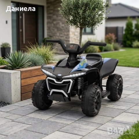 Детско акумулаторно ATV 6V 25W – Електрическо ATV с LED светлини за деца 1.5+ години, черно, снимка 3 - Коли, камиони, мотори, писти - 55136731