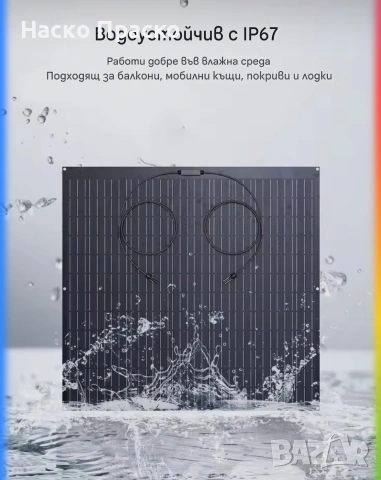 Соларен панел 240w пластичен, снимка 5 - Къмпинг осветление - 55018471