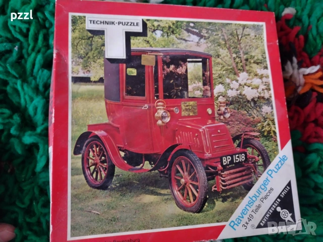 Пъзел "Retro Cars” Ravensburger 1971г. 3x126 части
