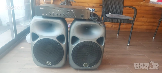 Тонколони WHARFEDALE Pro Titan 12 и усилвател Monacor PA-312DMP