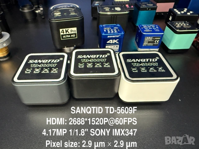 RGB 2K HDR 60FPS SANQTID IMX347 1/1.8" sensor HDMI USB дигитална камера за микроскоп, снимка 7 - Камери - 54903053