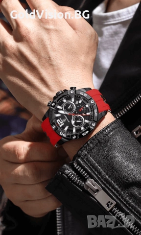 Мъжки часовник POEDAGAR 912 – RED, снимка 3 - Мъжки - 54247851