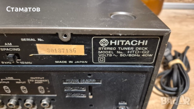 Hitachi HTD-G2 Stereo Tuner Deck, снимка 5 - Аудиосистеми - 54611074